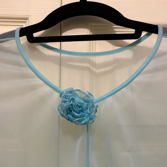 Jenelle of California Vintage ruffle sleeve Penoir topper - Picture 3 of 9